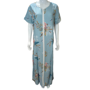 Baby Blue - Short Sleeve maxi dress