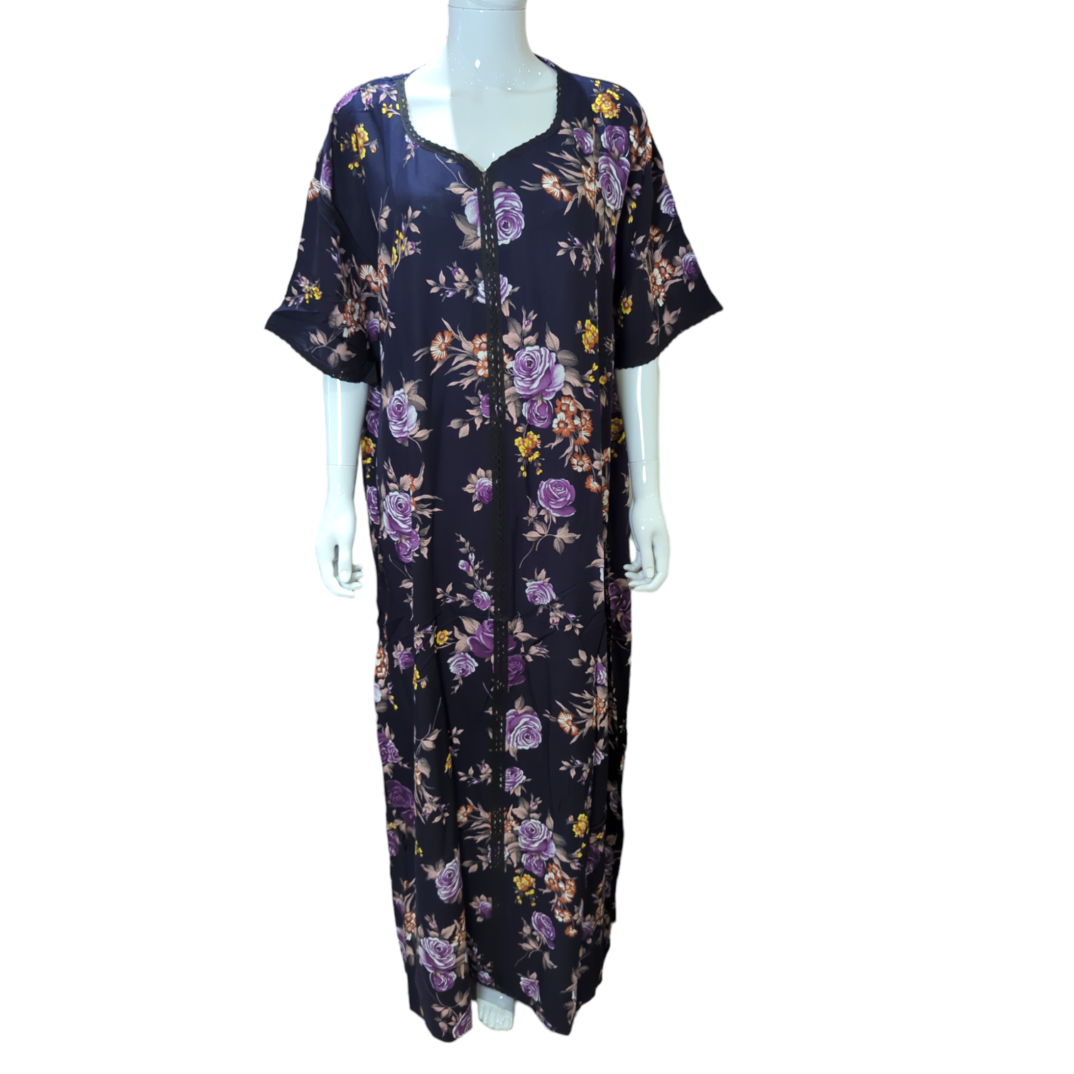 Grape Purple -  Short Sleeve PLUS SIZE maxi dress