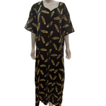 Load image into Gallery viewer, Night Feather - Short Sleeve PLUS SIZE maxi dress
