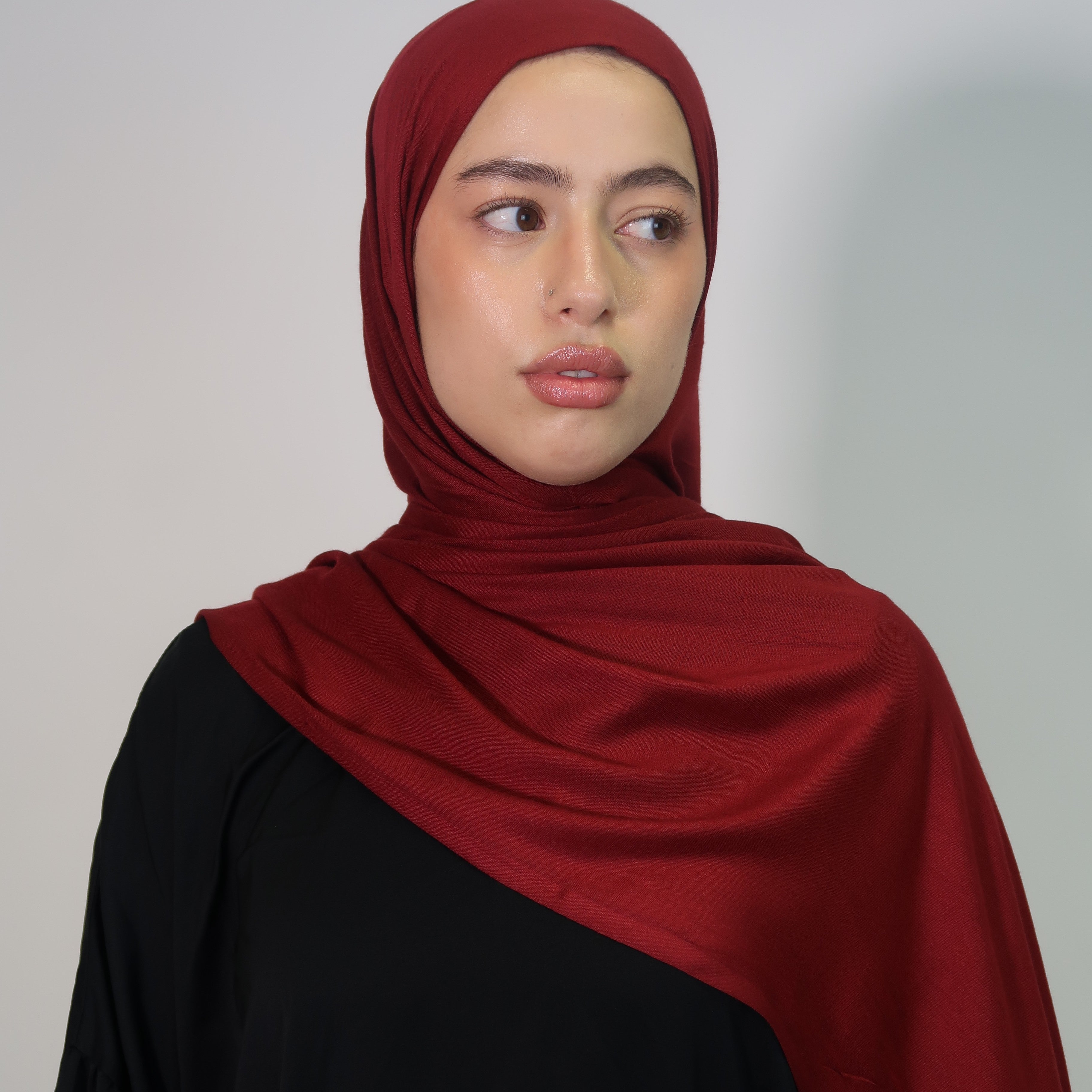 Soft Cotton Feel Rayon Maxi Scarfs Hijabs Extra Large Plain 105 x 200 cm