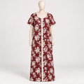 Simply maroon - Short Sleeve Plus Size maxi dress
