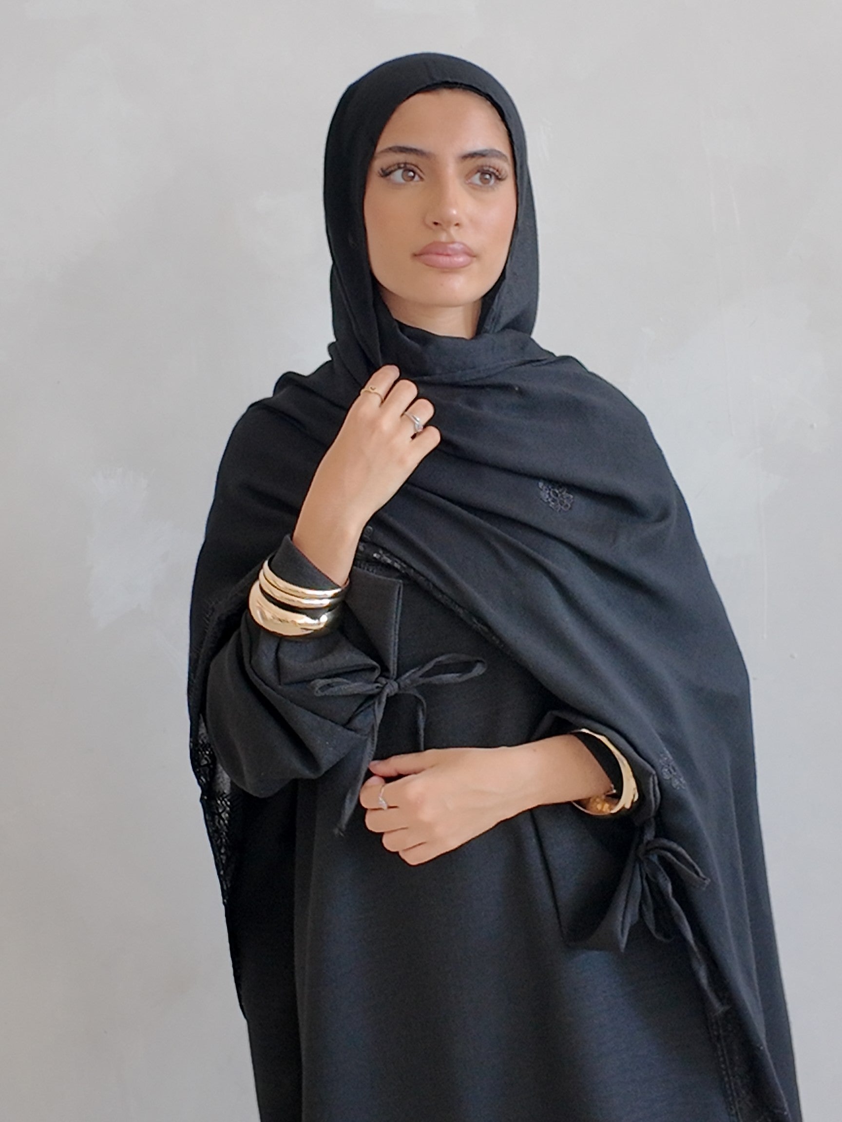 Luxury Turkish Embroidered Modal Hijab – Lightweight Large Premium Scarf