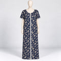 Blue Paisley - Short Sleeve Plus Size maxi dress