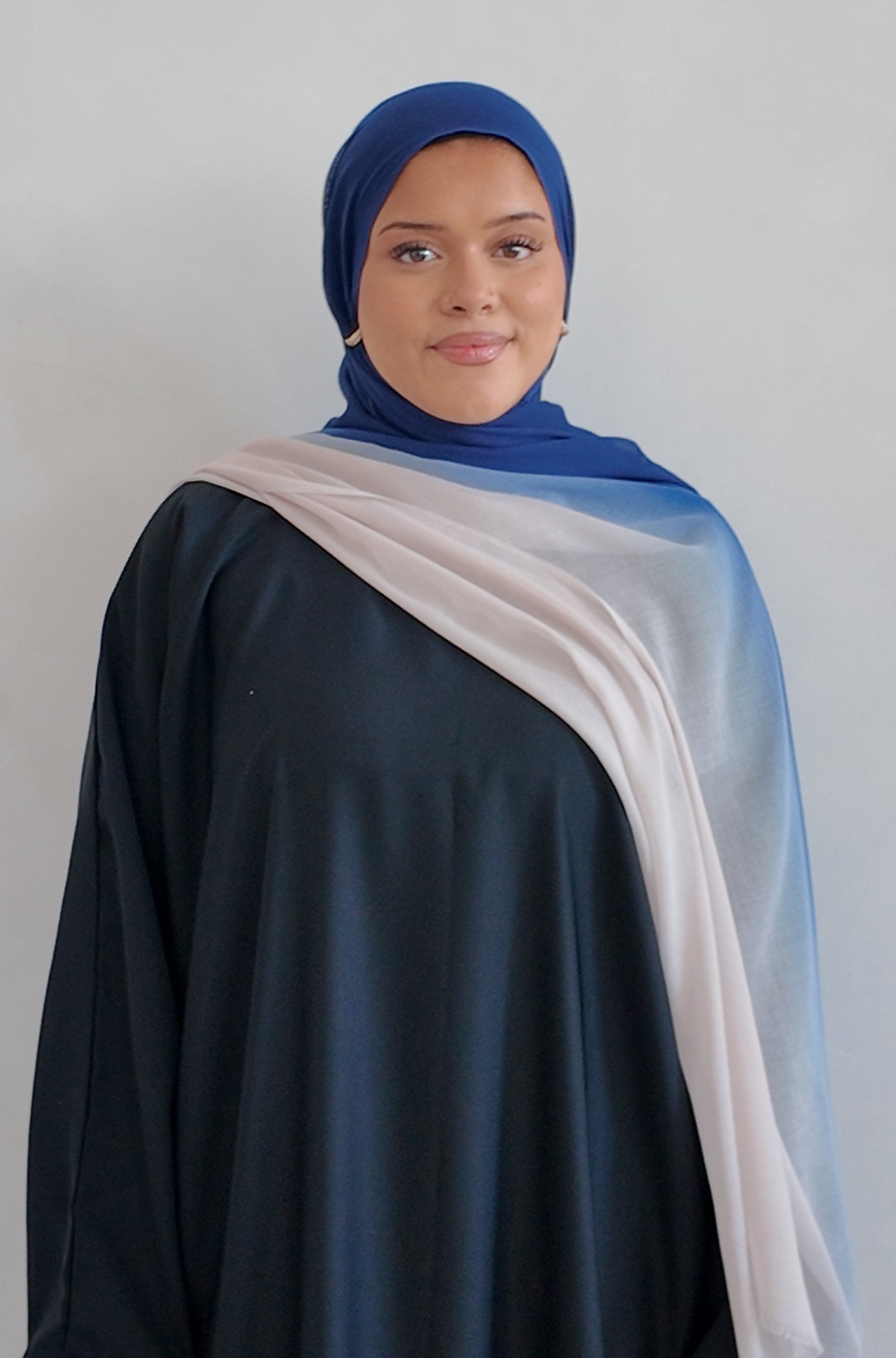 New Premium Turkish Modal Two-Tone Hijab – Soft Lightweight Ombre Scarf