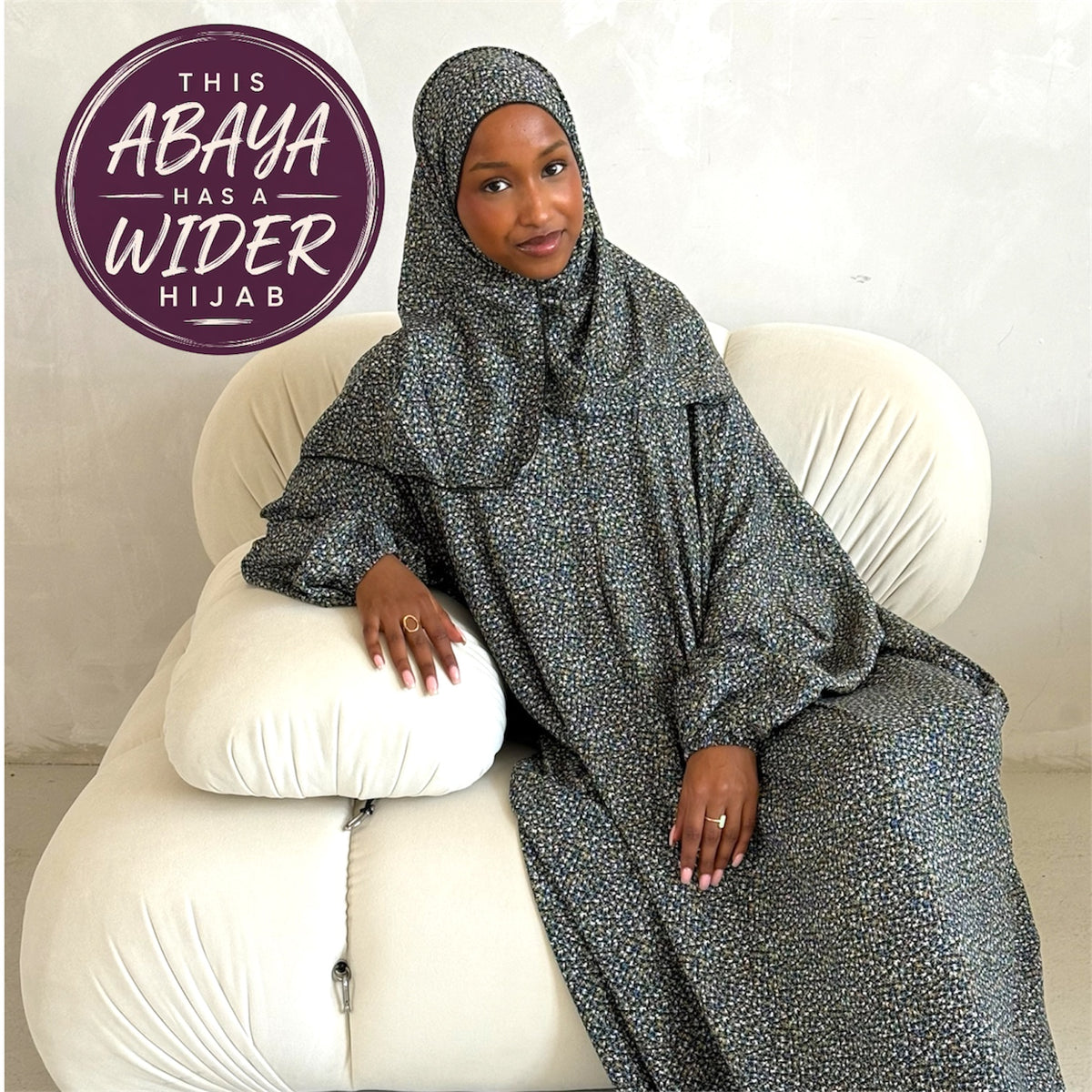 Extra Long Prayer Dress with Attached Hijab & Pockets