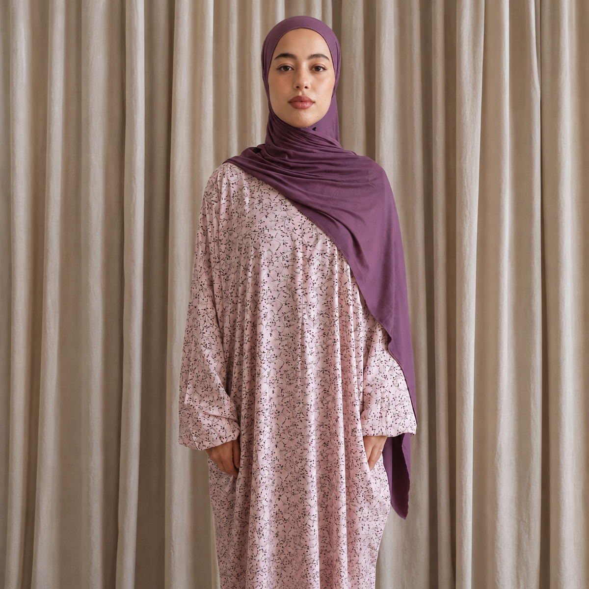 Extra Long Abaya Dress with Pockets
