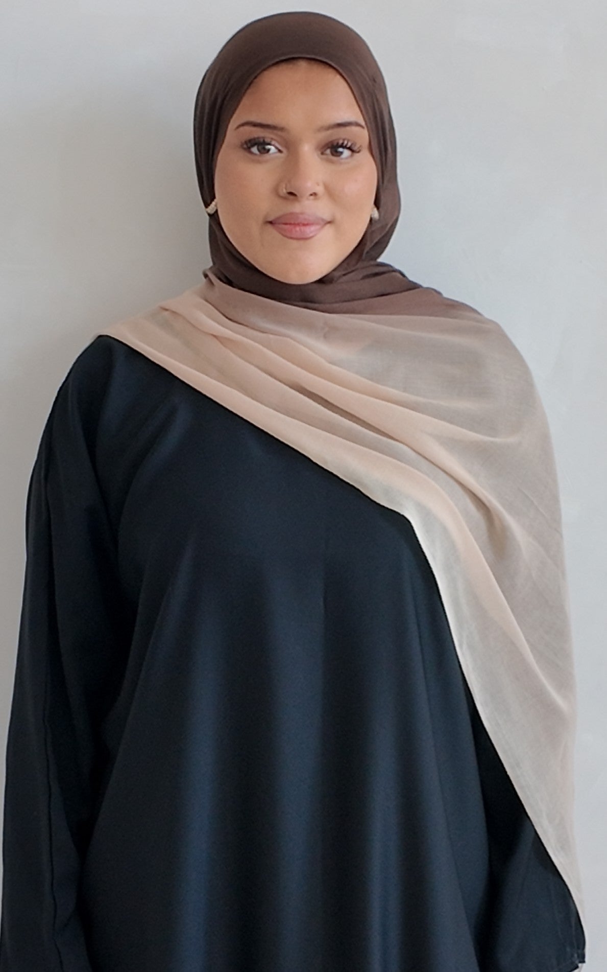 New Premium Turkish Modal Two-Tone Hijab – Soft Lightweight Ombre Scarf