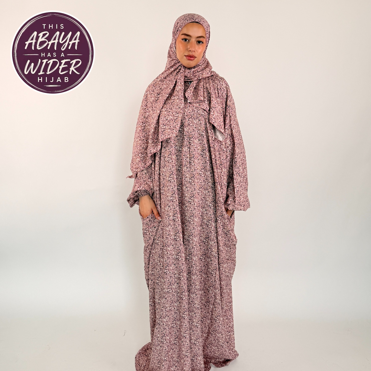 Extra Long Prayer Dress with Attached Hijab & Pockets