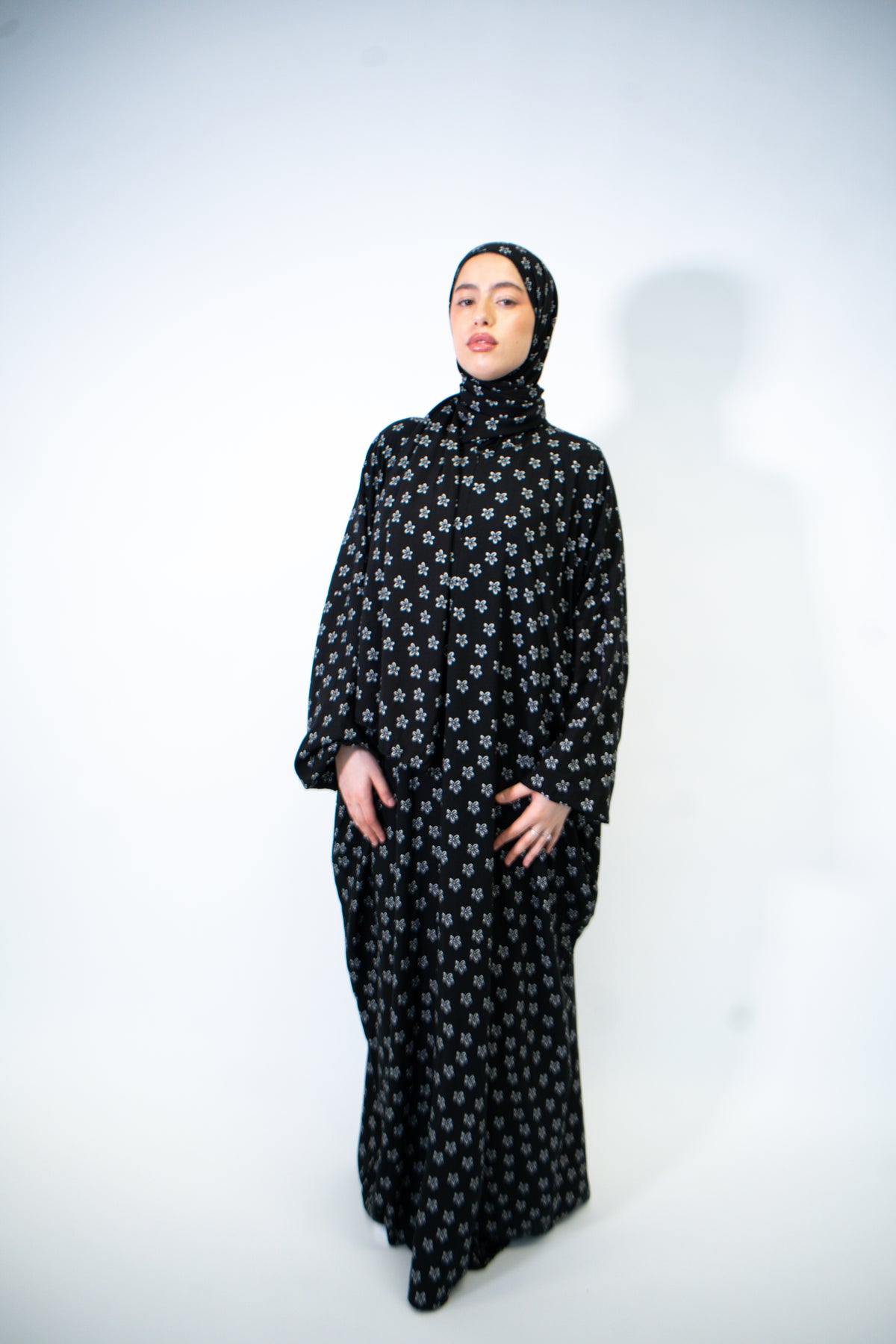 Short Length Prayer Dress with Attached Hijab & Pockets