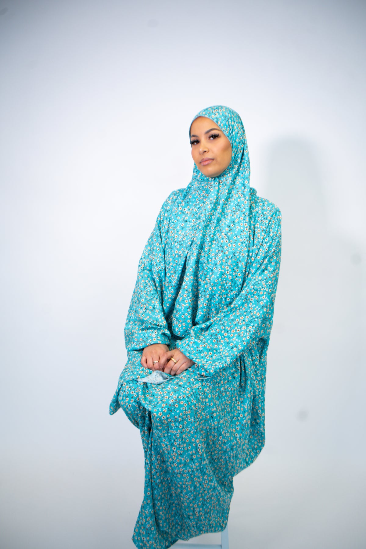 Short Length Prayer Dress with Attached Hijab & Pockets