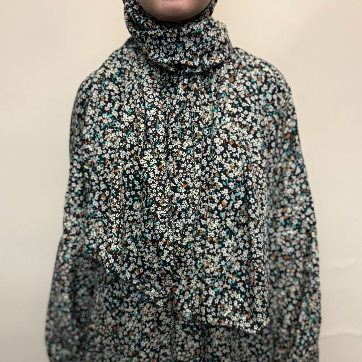 Short Length Prayer Dress with Attached Hijab & Pockets