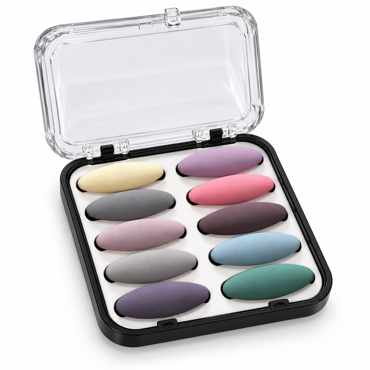 Angled view of the ten-pin storage case