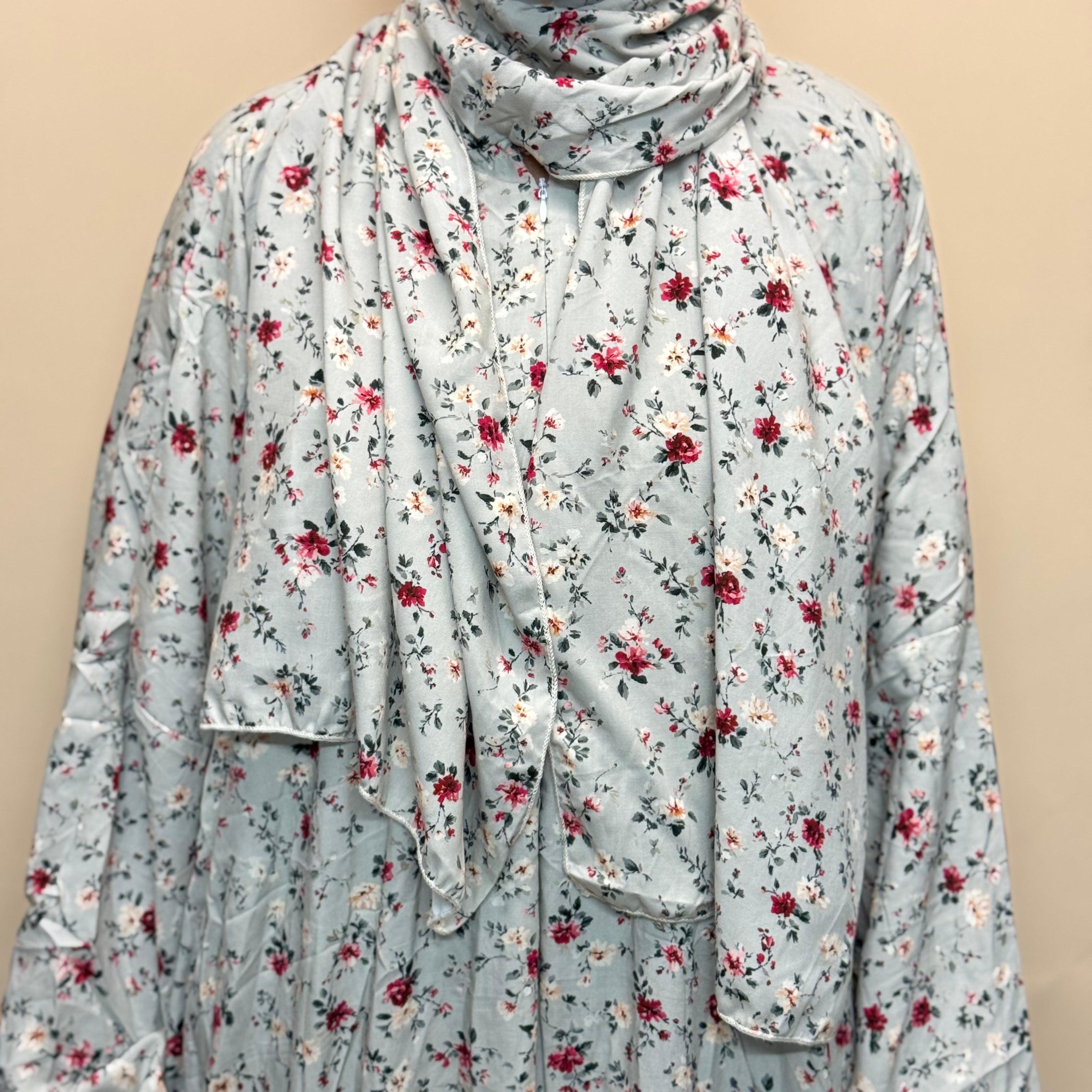 Short Length Prayer Dress with Attached Hijab & Pockets