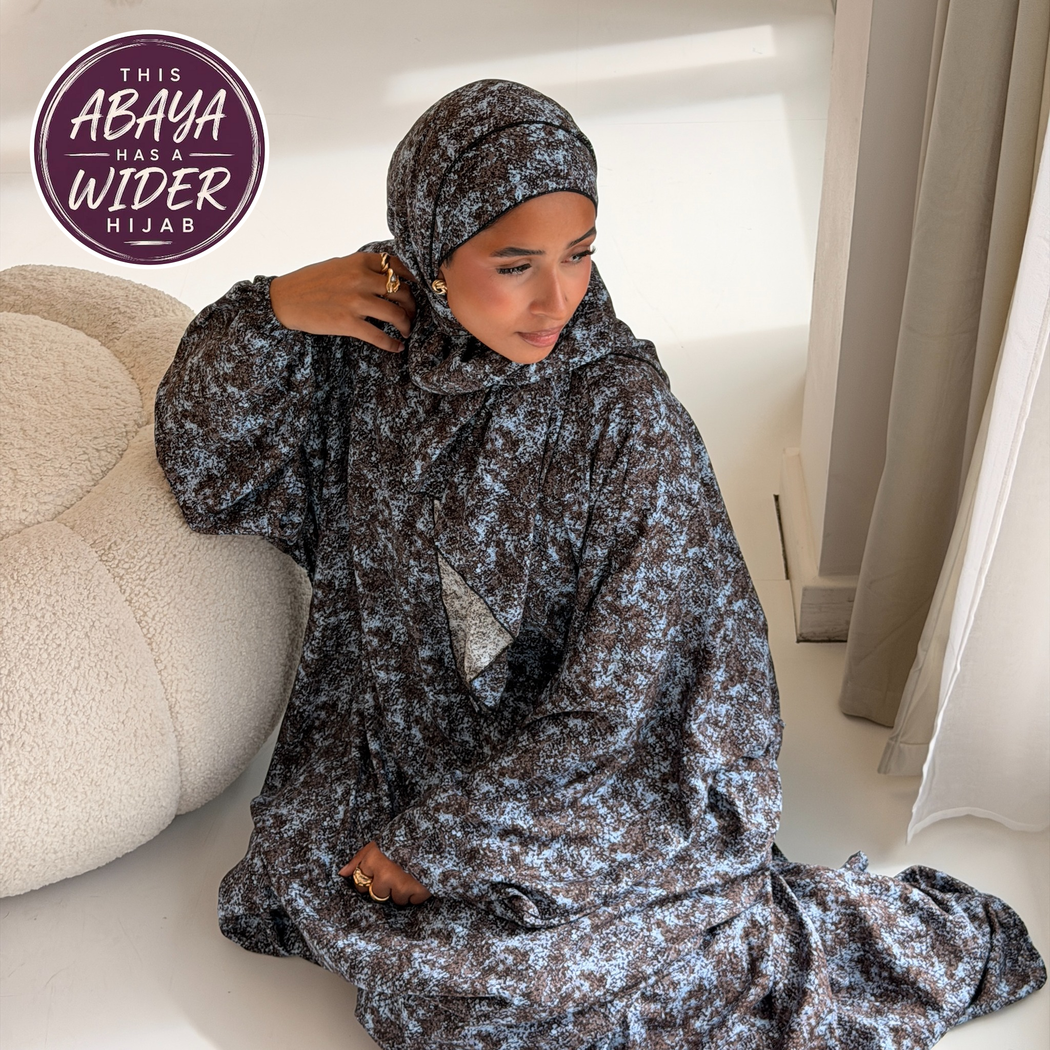 Short Length Prayer Dress with Attached Hijab & Pockets