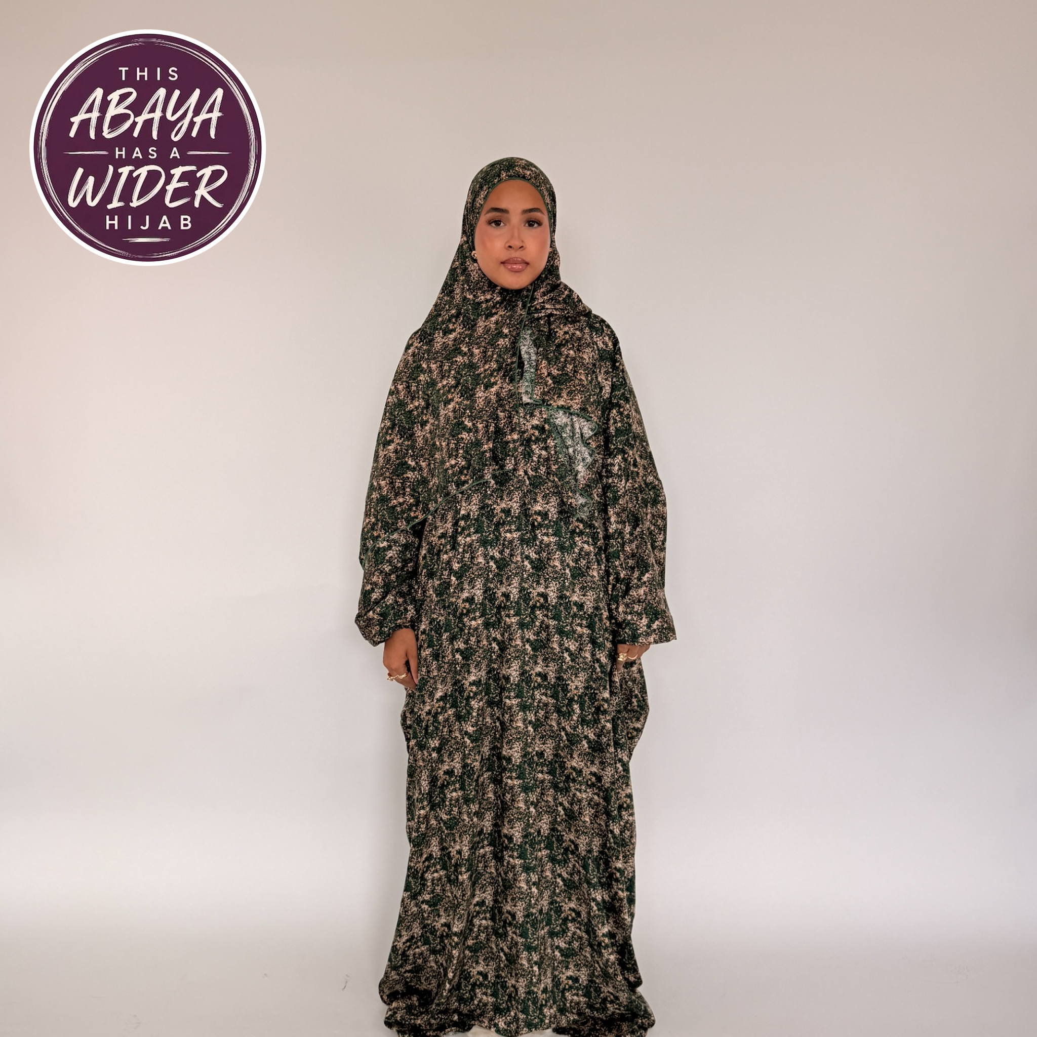 Short Length Prayer Dress with Attached Hijab & Pockets