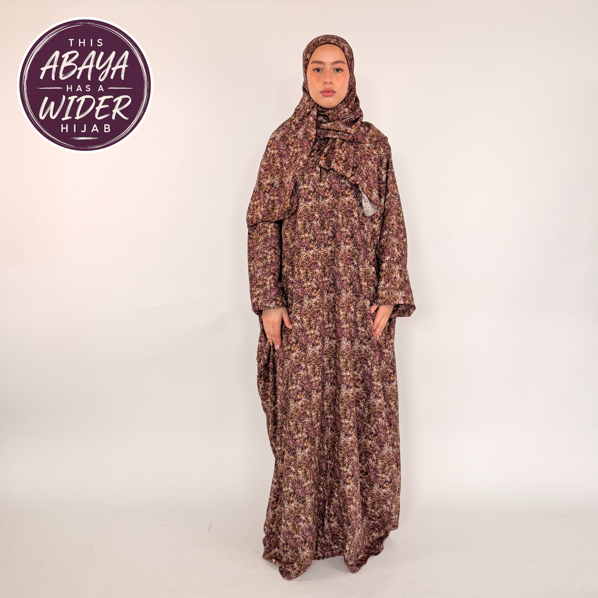 Short Length Prayer Dress with Attached Hijab & Pockets