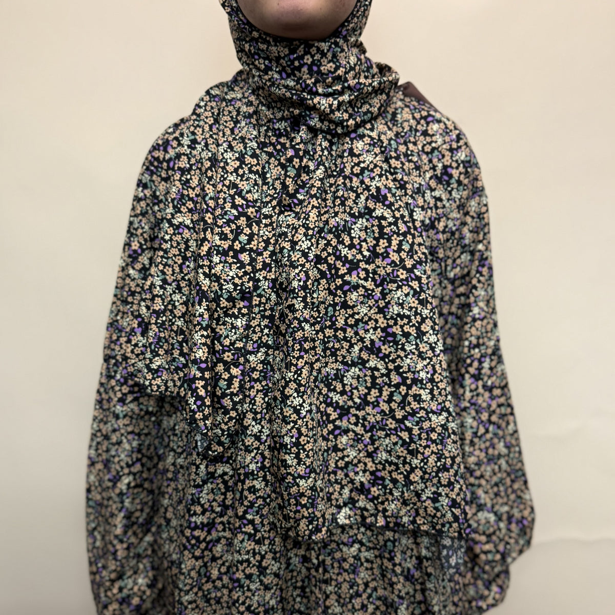 Short Length Prayer Dress with Attached Hijab & Pockets