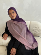 New Premium Turkish Modal Two-Tone Hijab – Soft Lightweight Ombre Scarf