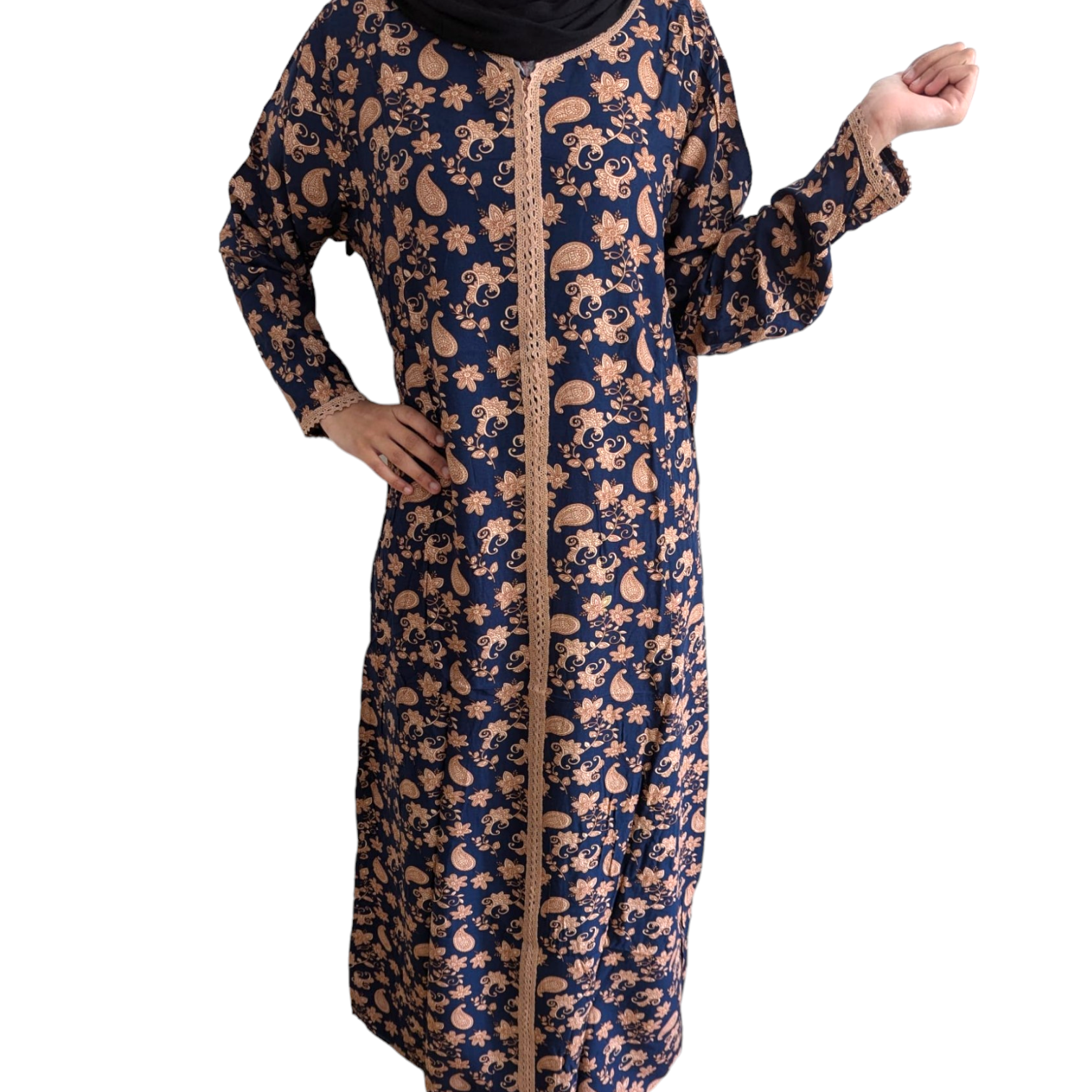 Blue Wizard - Long Sleeve maxi dress