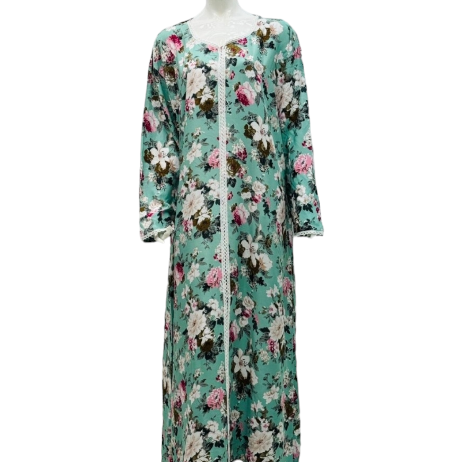 Floral Feroza - Long Sleeve Plus Size maxi dress