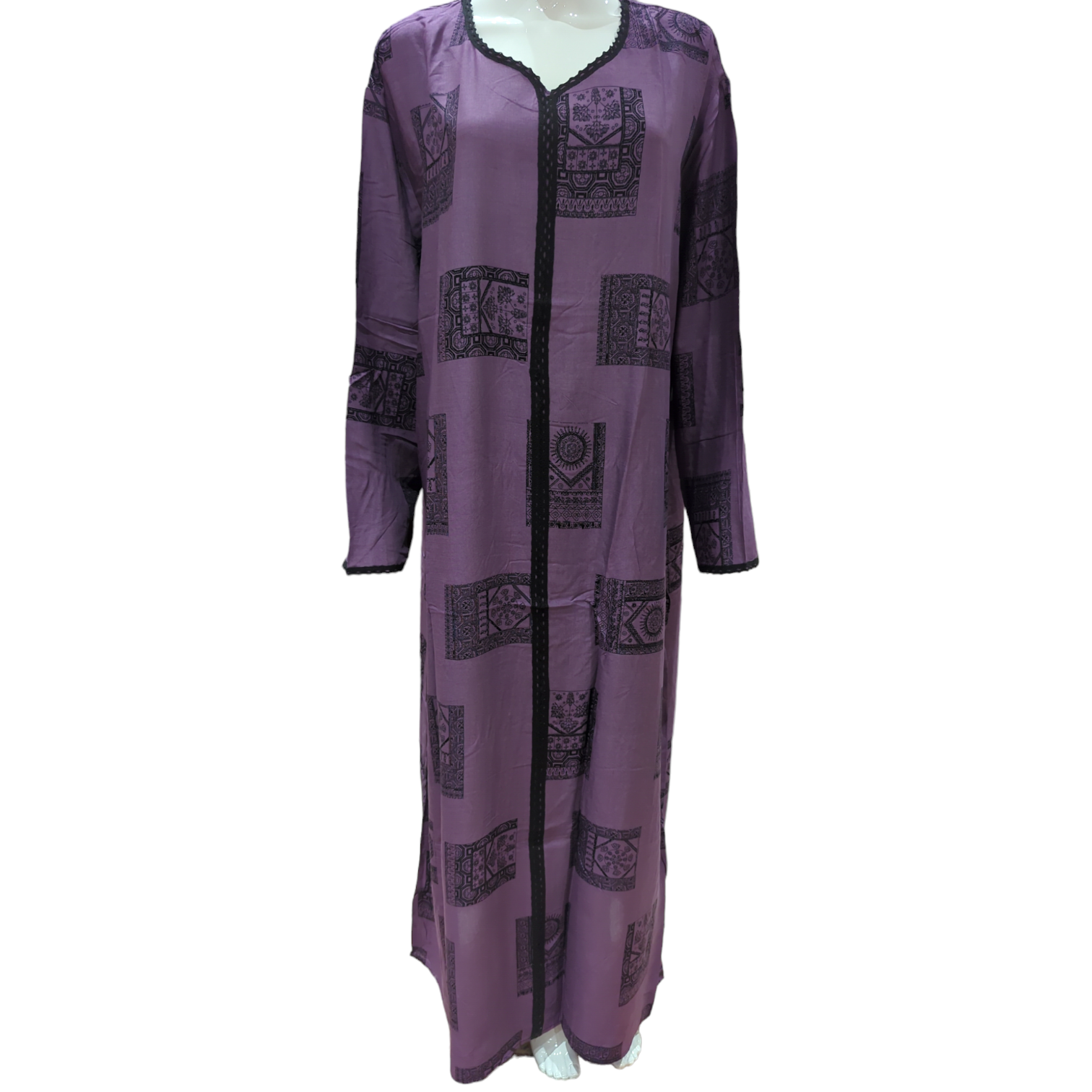 Purple - Long Sleeve maxi dress