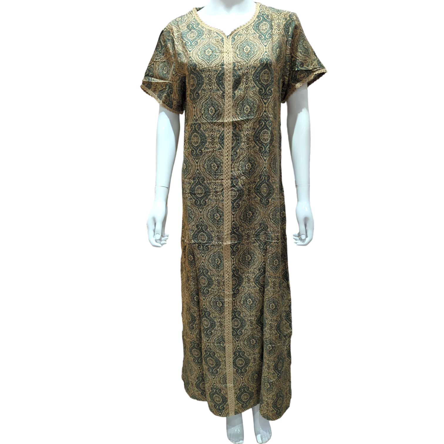 Egyptian Green - Short Sleeve maxi dress