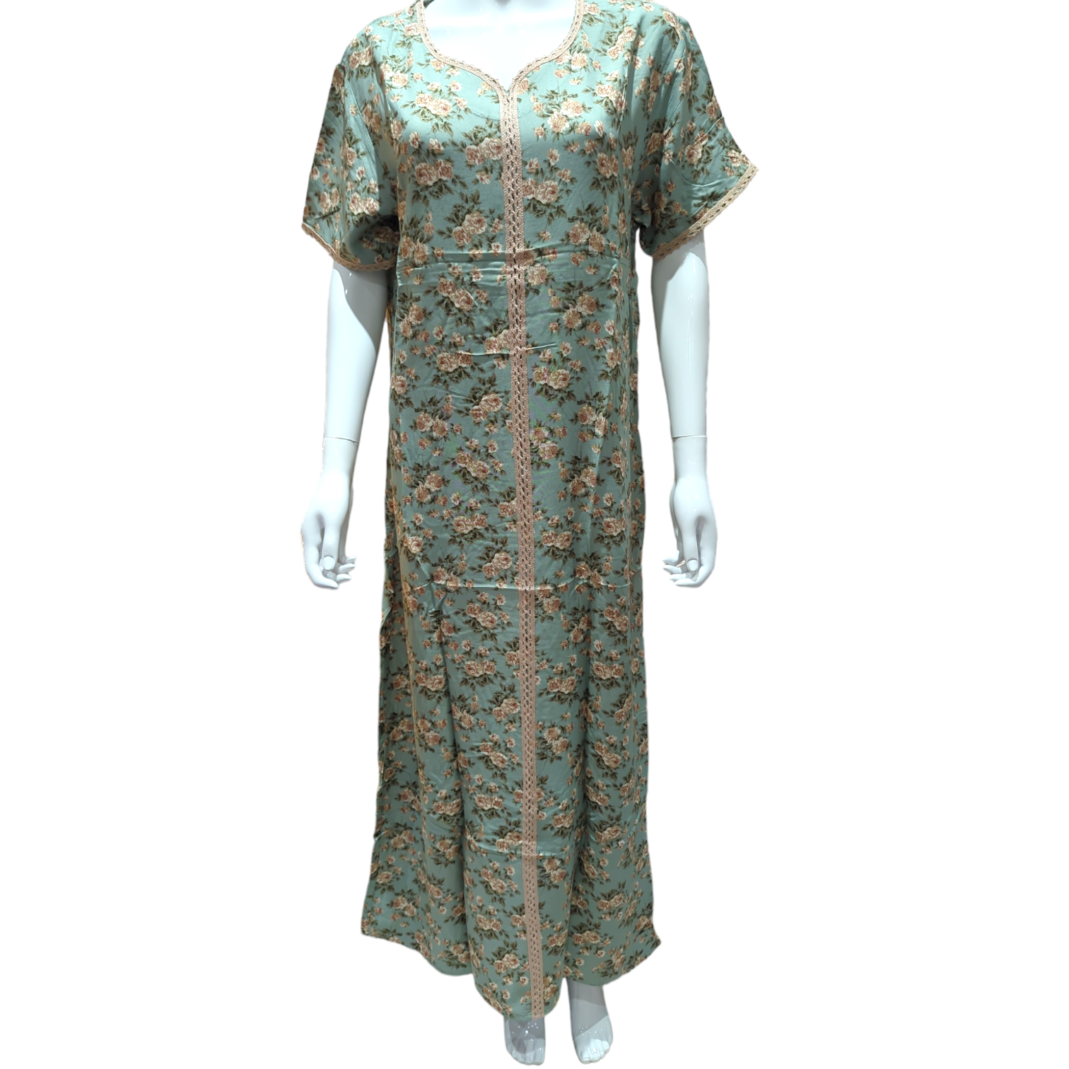 Vintage Mint - Short Sleeve maxi dress