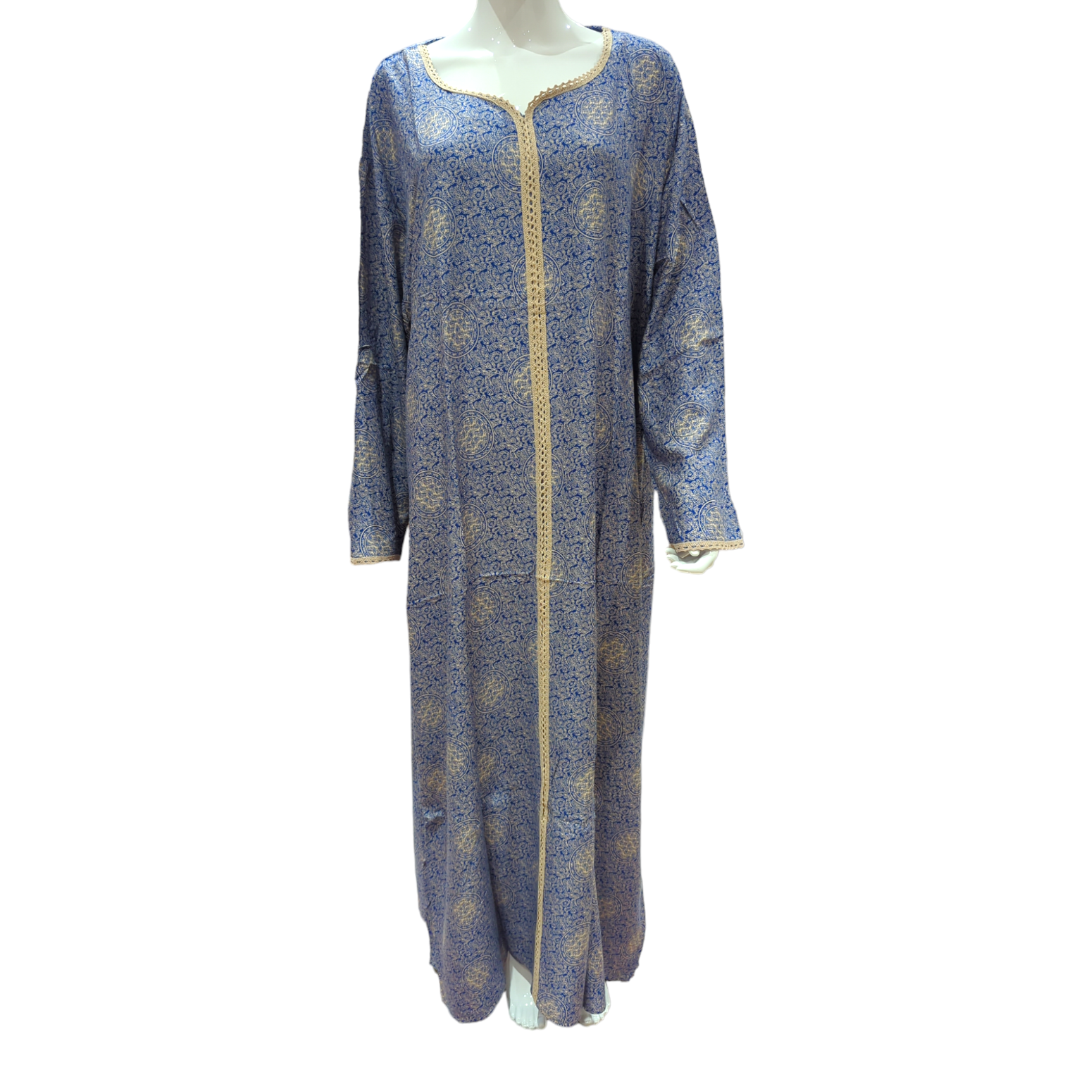 Blue Mandela - Long Sleeve PLUS SIZE maxi dress