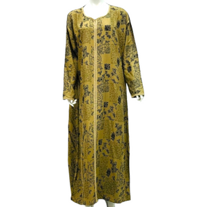 Dull Gold - Long Sleeve Plus Size maxi dress