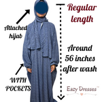 Load image into Gallery viewer, NEW Prayer dress with pockets and attached scarf
