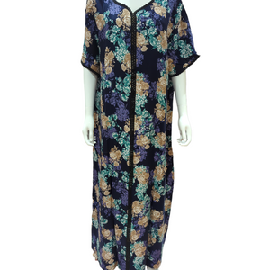 Night Blossom - Short Sleeve maxi dress