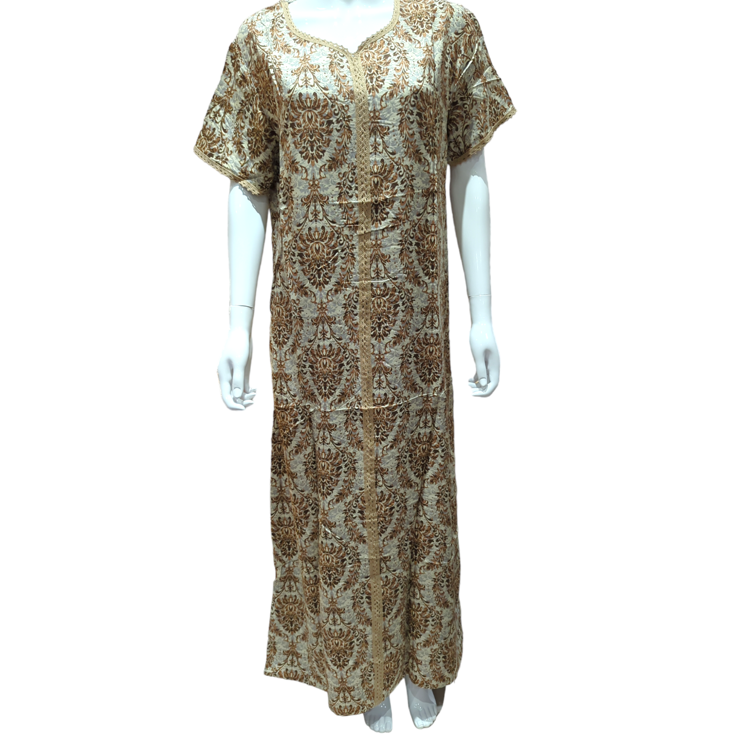 Stunning Brown - Short Sleeve maxi dress