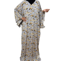 Floral Grey/ Lilac (Plain Neck)