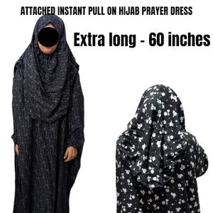 NEW Extra long length Instant Hijab Prayer dress with pockets