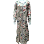 Load image into Gallery viewer, Grey Rose - Long Sleeve maxi dress
