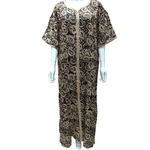 Load image into Gallery viewer, Black Print - Short Sleeve PLUS SIZE maxi dress
