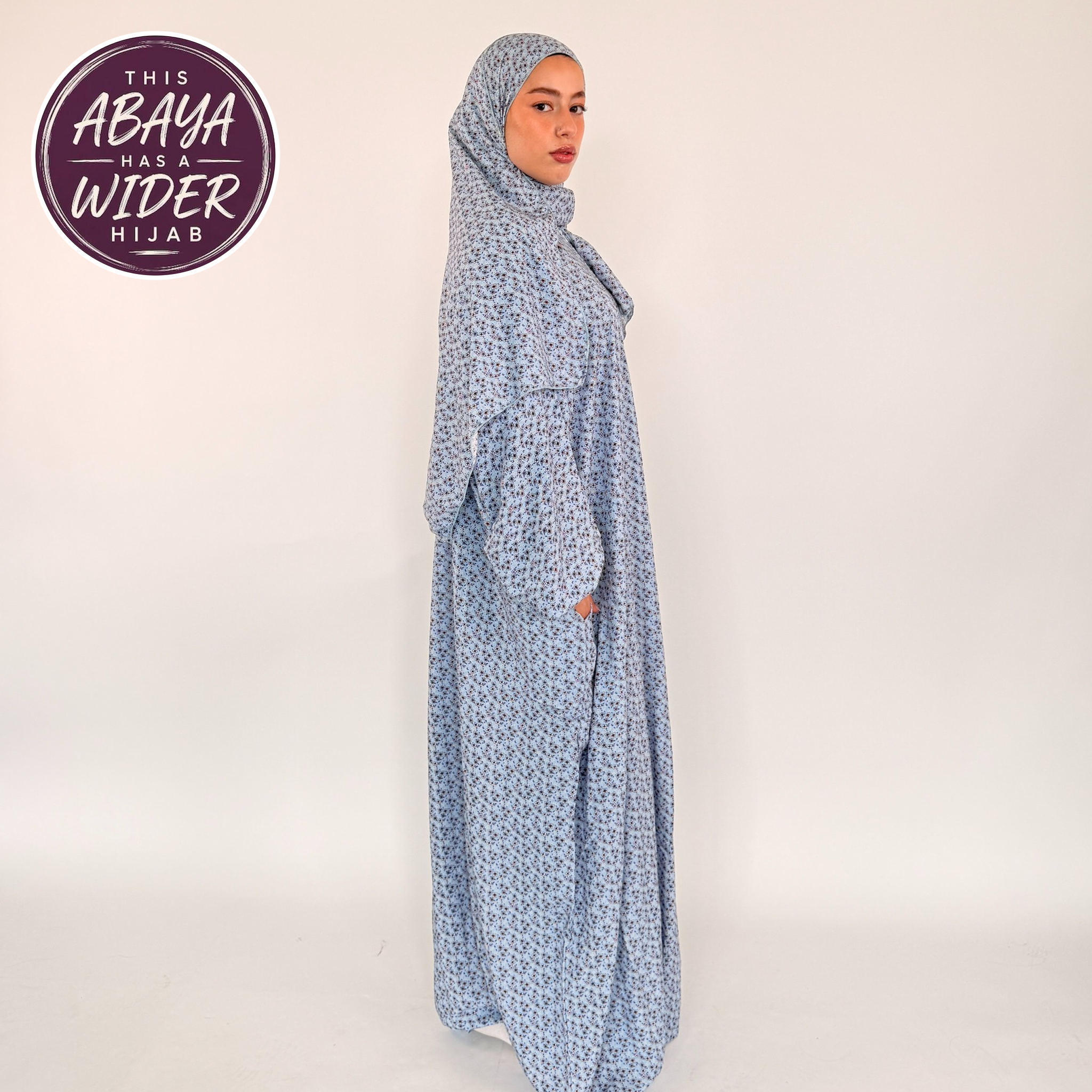 Short Length Prayer Dress with Attached Hijab & Pockets