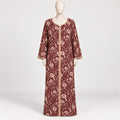 vines and leaves - Long Sleeve Plus Size maxi dress