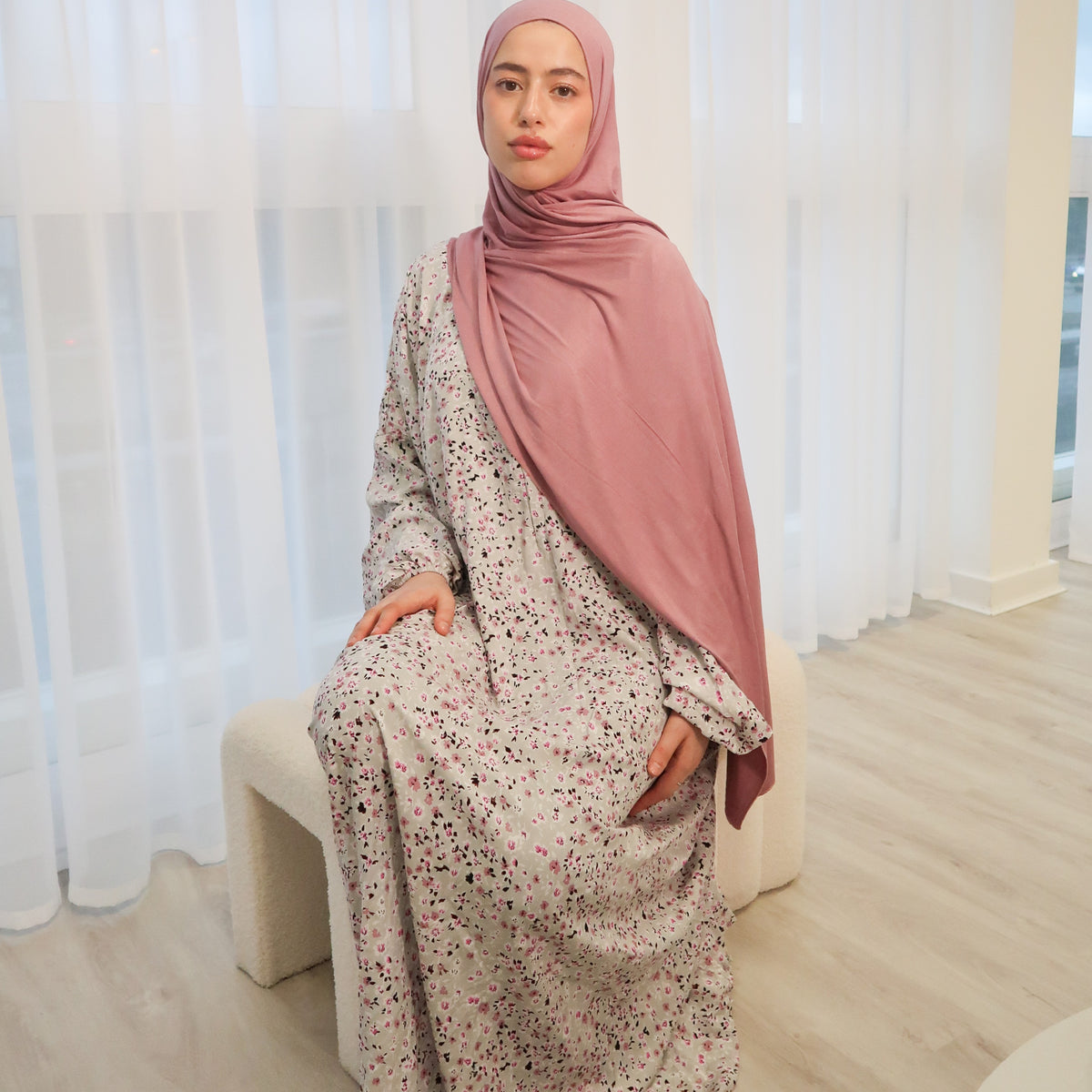 Extra Long Abaya Dress with Pockets