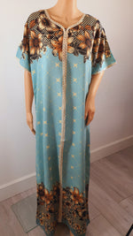 Load image into Gallery viewer, Gold Sky - Short Sleeve maxi dress
