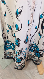 Load image into Gallery viewer, Blue Floral - Short Sleeve maxi dress
