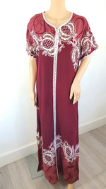 Load image into Gallery viewer, Simply Maroon - Short Sleeve maxi dress
