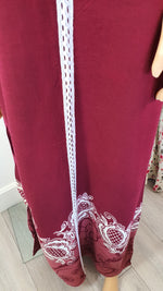 Load image into Gallery viewer, Simply Maroon - Short Sleeve maxi dress
