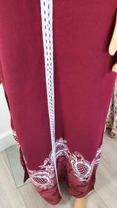 Simply Maroon - Short Sleeve maxi dress