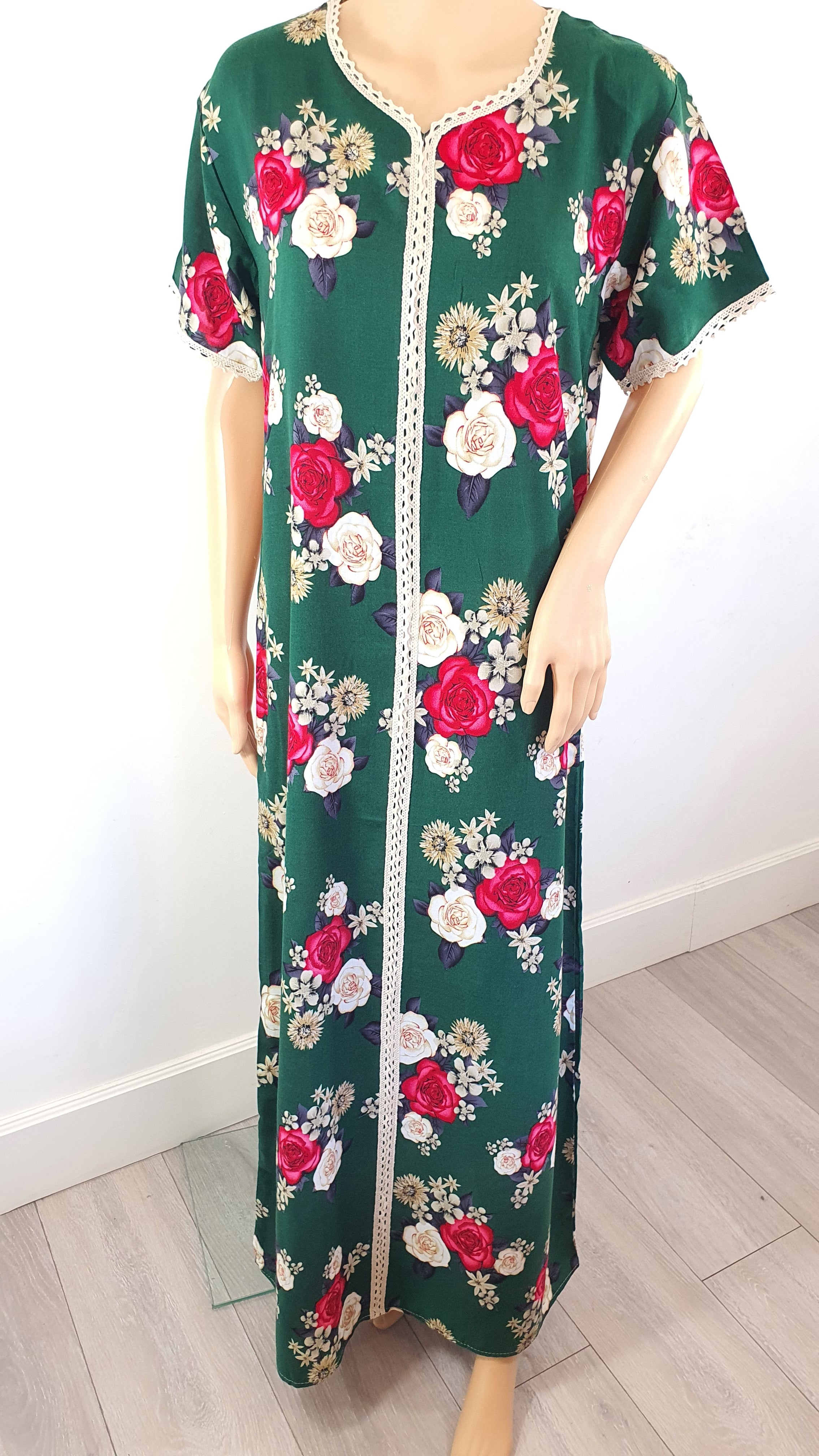 Summer Forest - Short Sleeve maxi dress