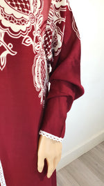 Load image into Gallery viewer, Simply Maroon - Long Sleeve maxi dress
