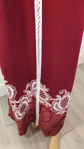 Simply Maroon - Long Sleeve maxi dress