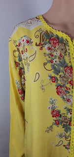 Load image into Gallery viewer, Yellow Kimono - Long Sleeve maxi dress
