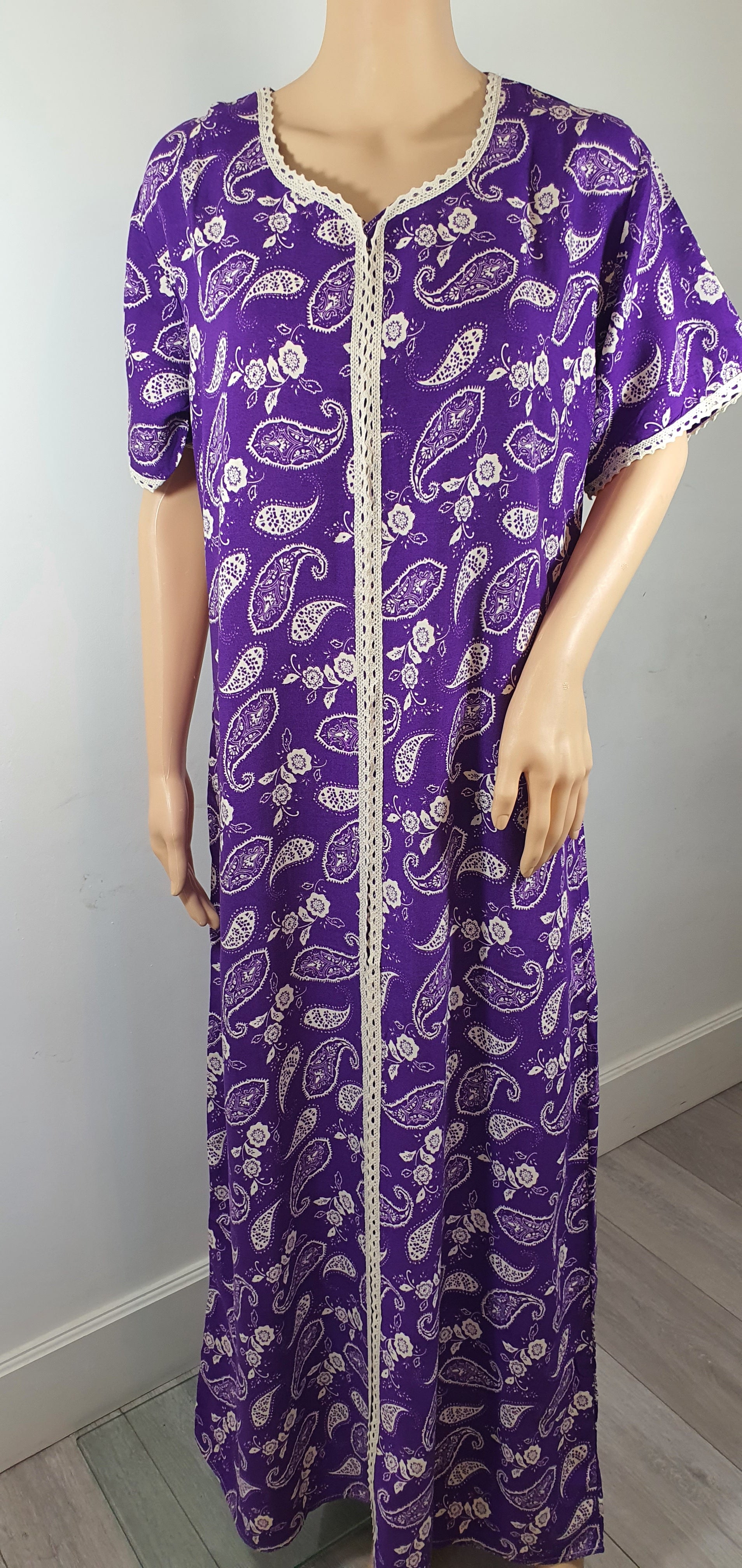 Purple Fusion - Short Sleeve maxi dress