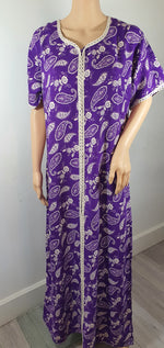 Load image into Gallery viewer, Purple Fusion - Short Sleeve maxi dress
